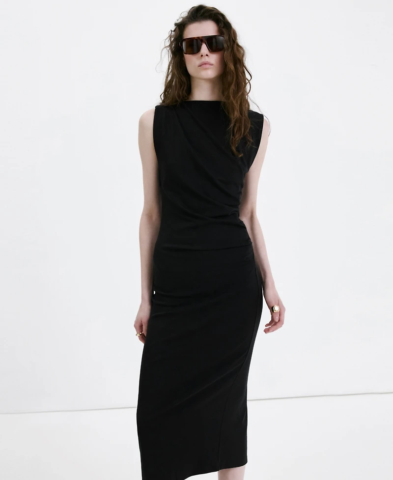 Mango Women's Long Draped Dress
