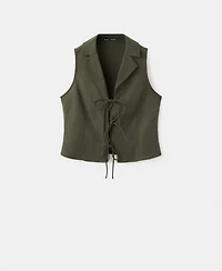 Mango Women's Straps And Bows Shirt