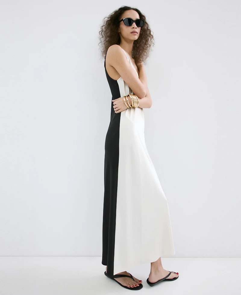 Mango Women's Bicolor Midi Dress