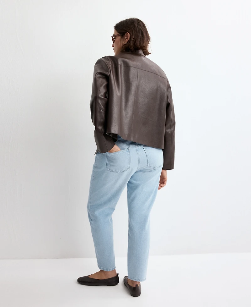 Mango Women's Newmom Comfort High-Rise Jeans