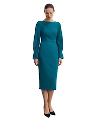 The Fold Women's Aubrey Sculpt Crepe Dress