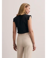 The Fold Women's Bowery Sleeveless Silk Blouse