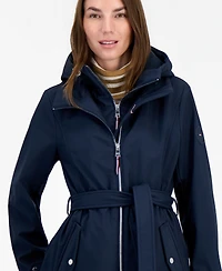 Tommy Hilfiger Women's Hooded Belted Softshell Coat, Created for Macy's
