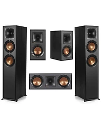 Klipsch Reference 5.0 Home Theater System Bundle with 2x R-620F Floorstanding Speaker, R-52C Center Channel Speaker, 2x R-41M Bookshelf Speaker