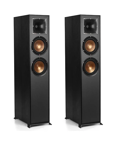 Klipsch Reference R-620F Floorstanding Speaker, Textured Wood Grain Vinyl, Pair