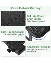 Sugift Hdpe Outdoor Picnic Table Bench Set for 2-4 People with Umbrella Hole