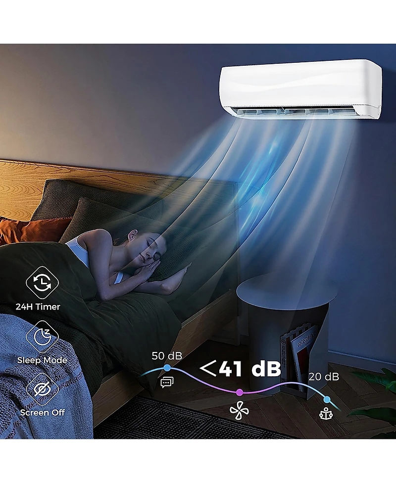 Vebreda 12000 Btu 17 SEER2 208-230V Ductless Mini Split Air Conditioner and Heater