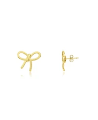 The Lovery Loopy Bow Stud Earrings 14K Gold-Plated Sterling Silver