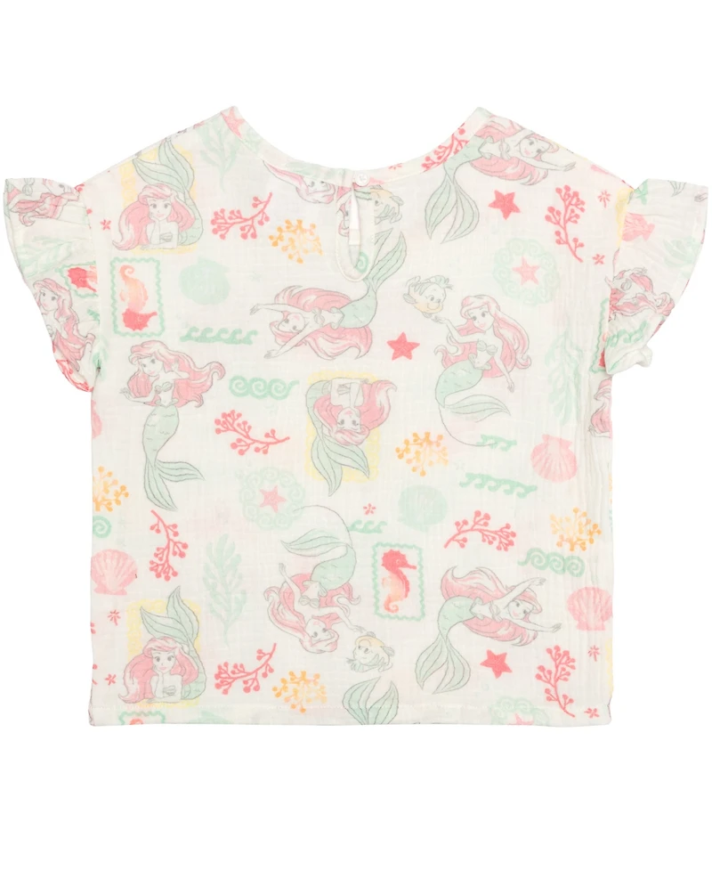 Disney Girls' 2T-6X Printed T-Shirt and Shorts, 2-Piece Set