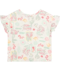 Disney Girls' 2T-6X Printed T-Shirt and Shorts, 2-Piece Set
