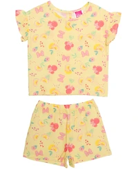 Disney Girls' 2T-6X Minnie Mouse T-Shirt and Shorts, 2-Piece Set
