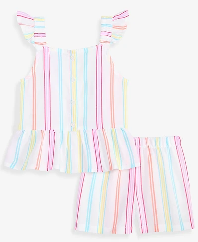 Epic Threads Toddler Girls' 12M-5T Striped Top & Shorts, 2-Piece Set, Macy's Exclusive