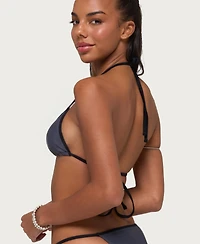 Edikted Women's Kenni Ring Contrast Triangle Bikini Top