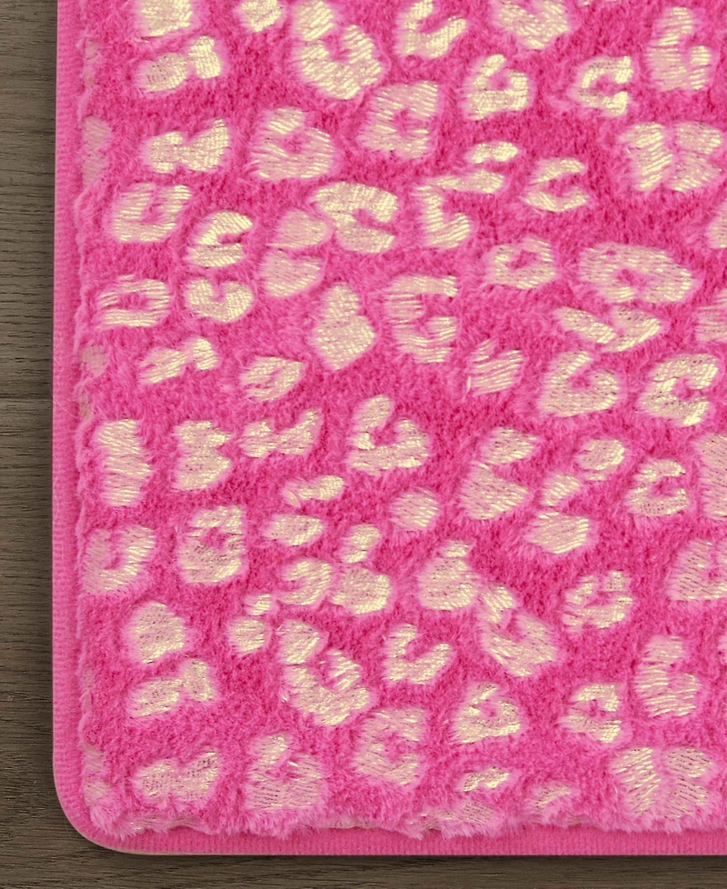 Juicy Couture Metallic Leopard Foil Print Runner Rug, 72" x 24"