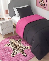 Juicy Couture Leopard Medallion Finely Soft Washable Round Accent Rug, 48" x