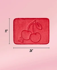 Juicy Couture Cherry Quilted Memory Foam Bath Mat, 17" x 24"