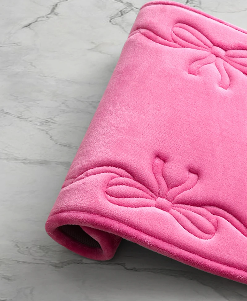 Juicy Couture Ribbon Border Quilted Memory Foam Bath Mat