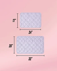 Juicy Couture Bow Lattice Orchid Quilted Memory Foam 2-Pc. Bath Mat