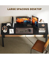 Homcom 70.9" Computer Desk, Study Desk with Metal Legs,