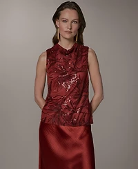 Donna Karan New York Women's Cowl Neck Top