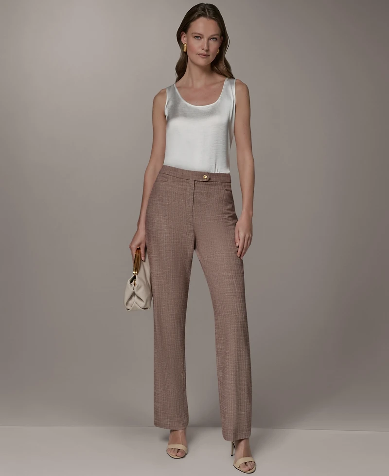 Donna Karan New York Women's Mid-Rise Straight-Leg Pants