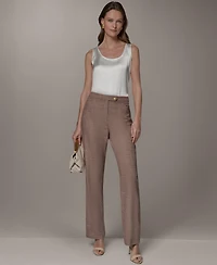 Donna Karan New York Women's Mid-Rise Straight-Leg Pants