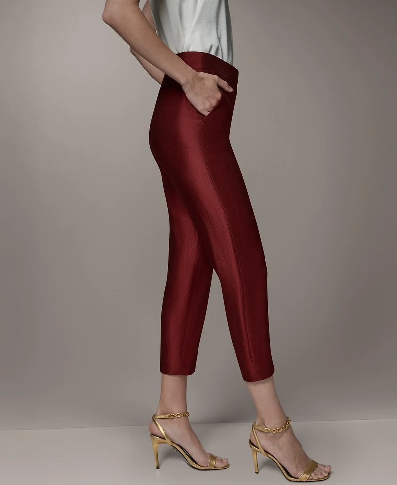 Donna Karan New York Women's Mid-Rise Straight-Leg Pants