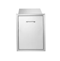 Sugift Pull Out Trash Drawer 17.7 x 22.8 in Raised Style Bin with Tray