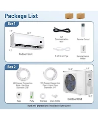 Vebreda 12000 Btu 18.1 SEER2 115V Mini Split Air Conditioner with Alexa