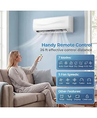 Vebreda 12000 Btu 20 Seer2 115 V Mini Split Air Conditioner with Heat Pump