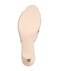 French Connection Womens Louvisa Embroidered Kitten Heel