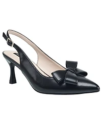French Connection Womens Brinton Oversized Bow Kitten Heel