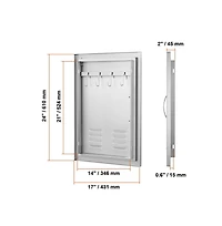 Sugift Bbq Access Door in Single Outdoor Kitchen Stainless Door