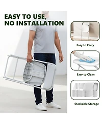 Folding Chair Pack,White plastic Folding Chairs,for Indoor and Outdoor Events,350-lb Capacity Heavy Duty Folding Chairs