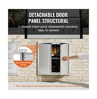Sugift Bbq Access Door 24W x 24H in Double Flush Mount Stainless Outdoor