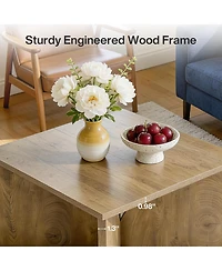 Tribesigns Square Coffee Table for Living Room, 31.5-Inch Farmhouse Accent Center Cocktail Tea Table