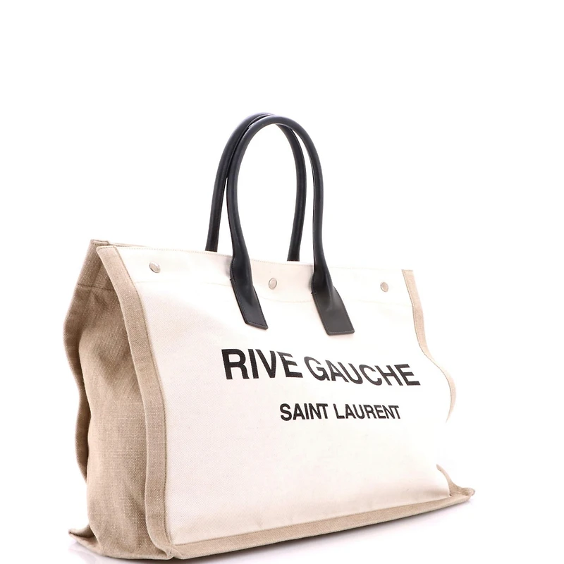 Pre-Owned Saint Laurent Large Rive Gauche Shopper Tote Canvas