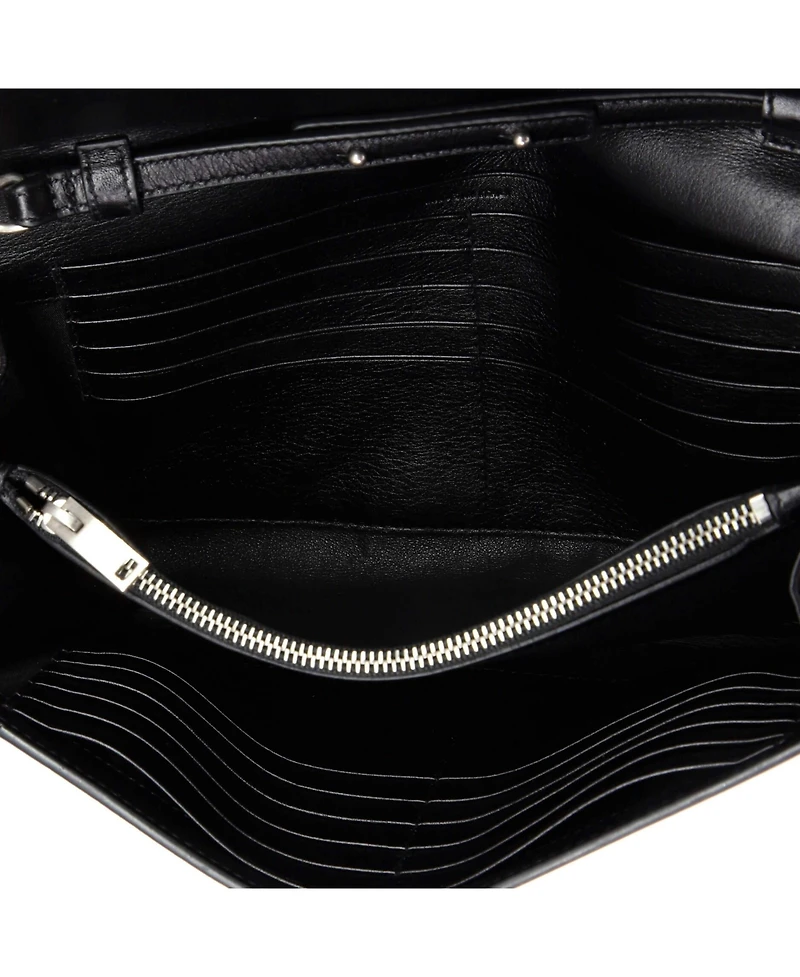 Pre-Owned Saint Laurent Classic Monogram Wallet on Chain Studded Leather