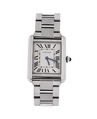 Pre-Owned Cartier Tank Solo Quartz Watch in Stainless Steel 24mm