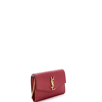 Pre-Owned Saint Laurent Uptown Chain Wallet Leather