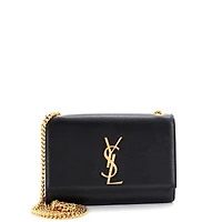 Pre-Owned Saint Laurent Small Classic Monogram Crossbody Bag Grainy Leather