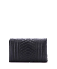Pre-Owned Saint Laurent Medium Classic Monogram Chain Wallet Mixed Matelasse Leather