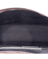 Pre-Owned Saint Laurent Large Classic Monogram Envelope Satchel Embossed Leather