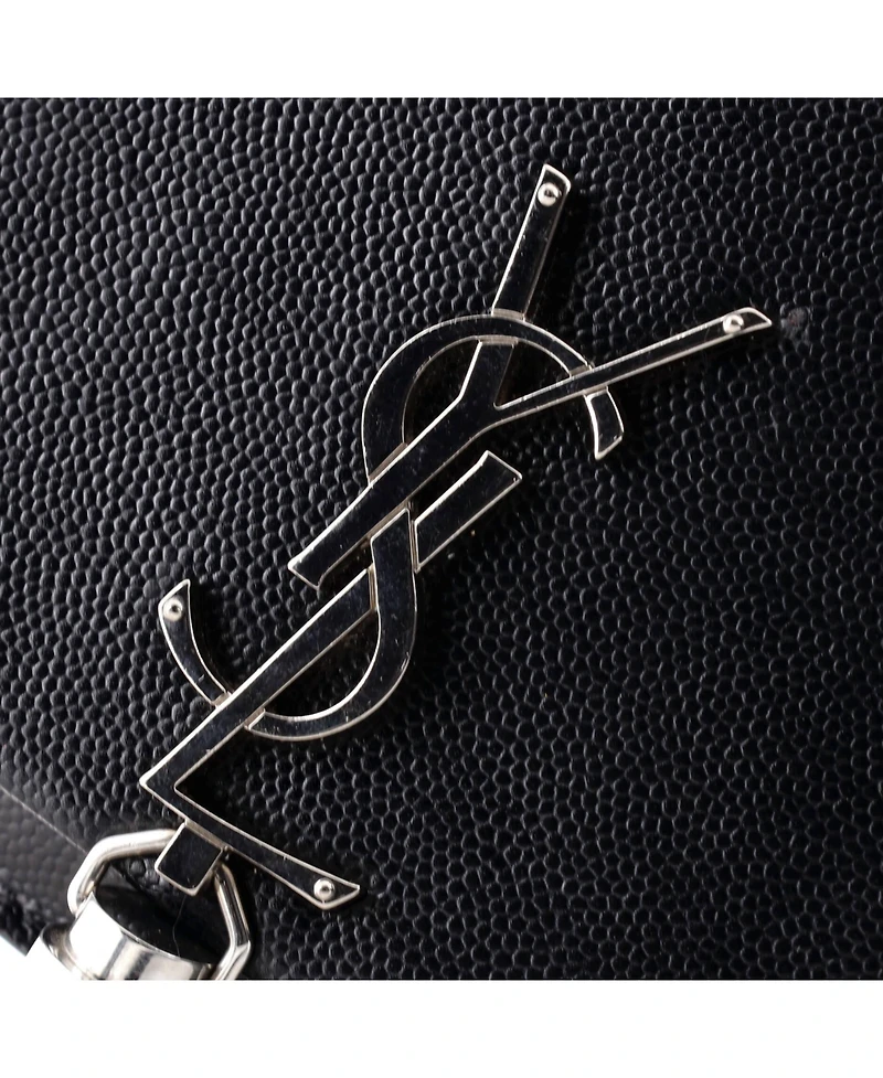 Pre-Owned Saint Laurent Small Classic Monogram Tassel Crossbody Bag Grainy Leather
