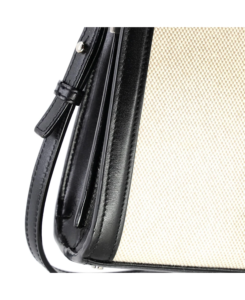 Pre-Owned Saint Laurent Mini Cassandra Top Handle Bag Canvas with Leather
