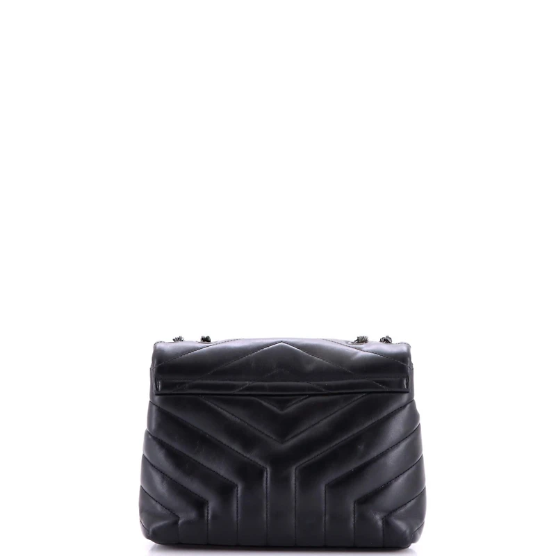 Pre-Owned Saint Laurent Small Loulou Shoulder Bag Matelasse Chevron Leather