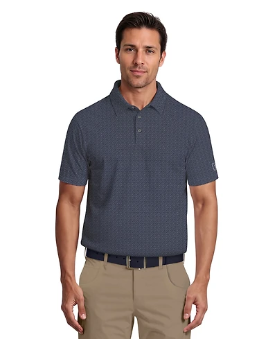 Pga Tour Men's Golf Flag Geo Print Polo Shirt