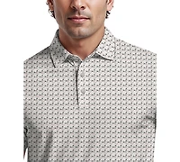 Pga Tour Men's Geometric Cocktail Print Golf Polo Shirt