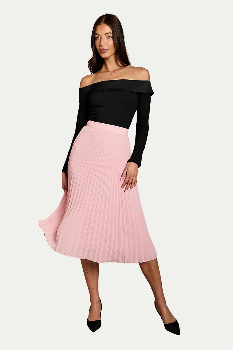 Coast Women's Pleated Georgette Midi Skirt
