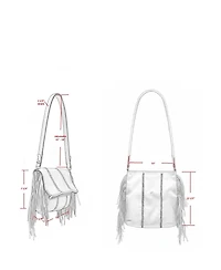 Large Fringe Suede Crossbody Messenger